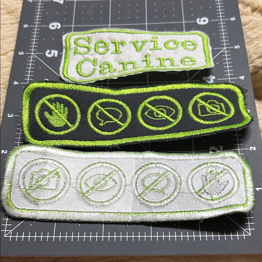 Unfinished Service Dog patches